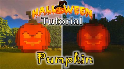 How To Build Halloween Pumpkin In Minecraft Tutorial Youtube