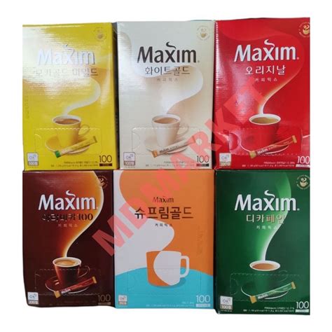 Maxim Coffee 100 Sticks Original Mocha Gold White Goldsupreme