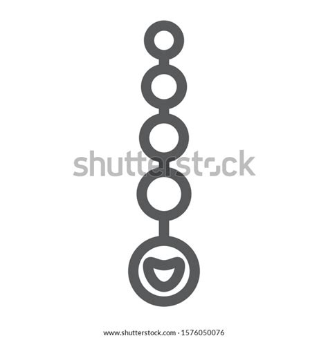 Anal Beads Line Icon Sex Toy Stock Vector Royalty Free 1576050076