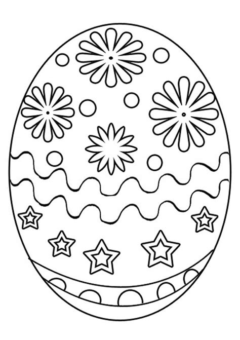 Large Easter Egg Coloring Pages At Free Printable