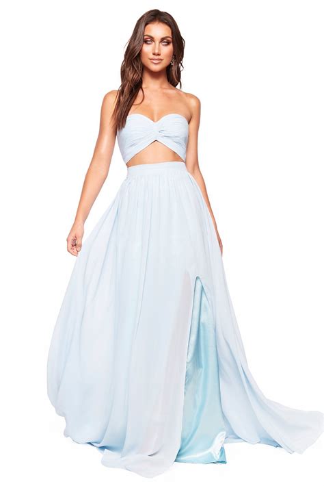 Sky Blue Chiffon Prom Formal And Evening Dress Dress Patterns Night