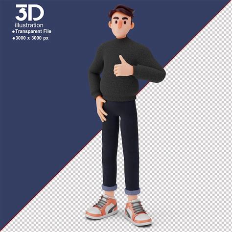 Premium Psd Unique Male 3d Character 3d Illustrations