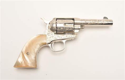 Very Rare Colt Sheriffs Model Single Action Revolver Factory Engraved