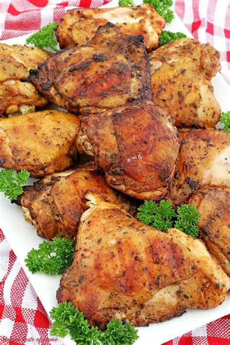 Grilled Marinated Chicken Thighs Valyas Taste Of Home