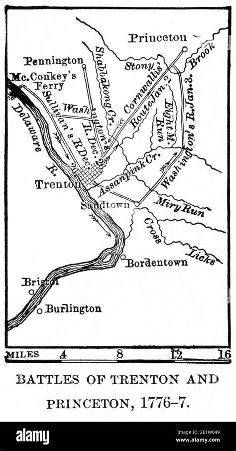 Batalla De Trenton Mapa Imágenes Recortadas De Stock Alamy