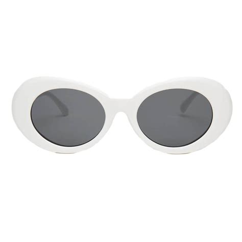Clout Goggles White Sunglasses Oval Sunglasses Goggle Sunglasses