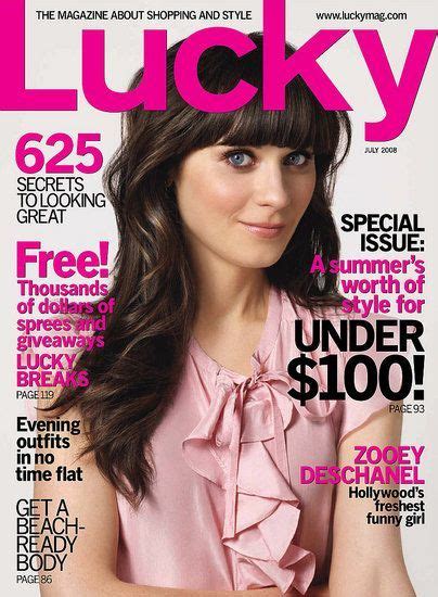 Lucky United States Magazine July 2008 Zooey Deschanel Evening