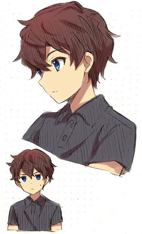 Curly Hair Drawing Cute Anime Boy Hairstyles How To Draw Anime Male