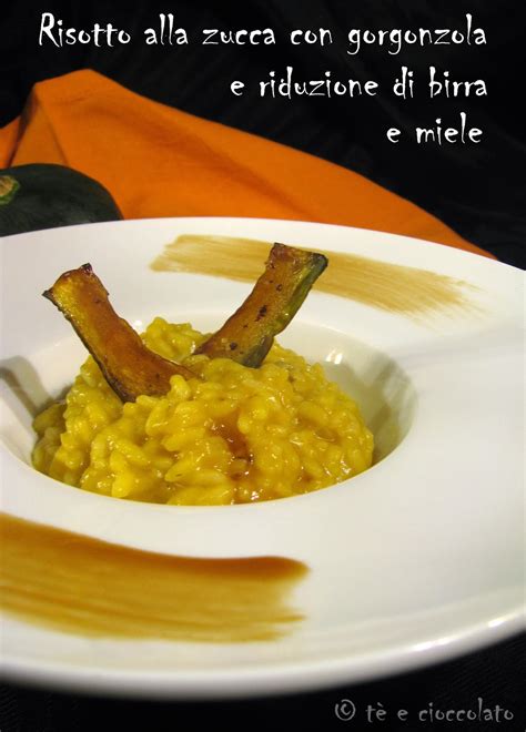 Di piselli in scatola sgocciolati. tè e cioccolato: Risotto con zucca mantovana, birra e ...