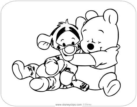 Baby Tigger Winnie The Pooh Hug Me Coloring Page Wecoloringpage The
