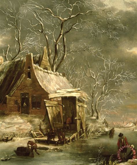 Jan Beerstraten Winter Scene Painting Winter Scene Print