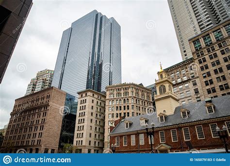 Skyscrapers Buildings In Downtown Boston In Massachusetts Editorial