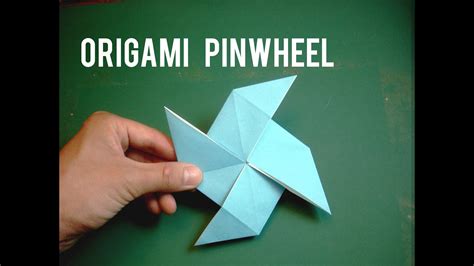 How To Make An Easy Origami Pinwheel Youtube