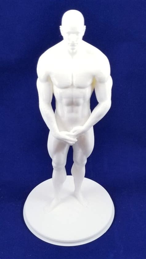 Solid 3d Printed Standing Shy Nude Man Covering Himself Mm19 Etsy Hong Kong