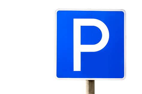 Blue Parking Sign Isolated On White Background Stock Photo Download