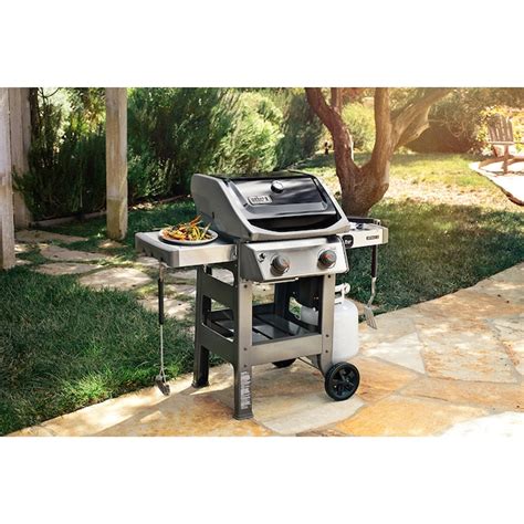 weber spirit ii e 210 black 2 burner liquid propane gas grill in the gas grills department at