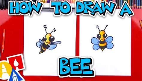 How To Draw A Cartoon Bee Art For Kids Hub