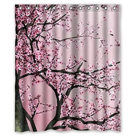 Cherry Blossom Treejapan Cherry Blossom Custom Shower Curtain Pattern Waterproof Fabric Shower