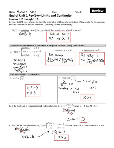 Ap Calculus Ab Unit 1 Limits And Continuity Unit Module Lesson Planet
