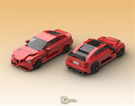 Lego Moc Alfa Romeo Giulia Quadrifoglio And Gtam Red By Thegbrix