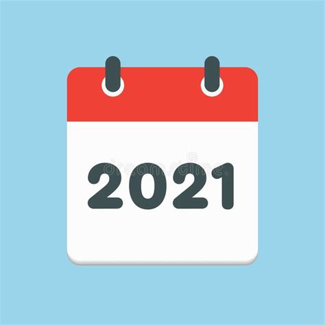 Year 2021 Annual Calendar Stock Illustration Illustration Of Calendar