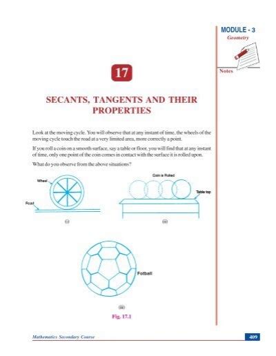 Chapter 17 Secants Tangents And Their Properties