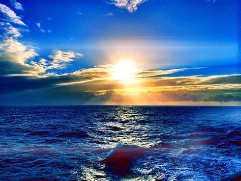 Blue Ocean Sunset Wave Photograph By Kat J Fine Art America