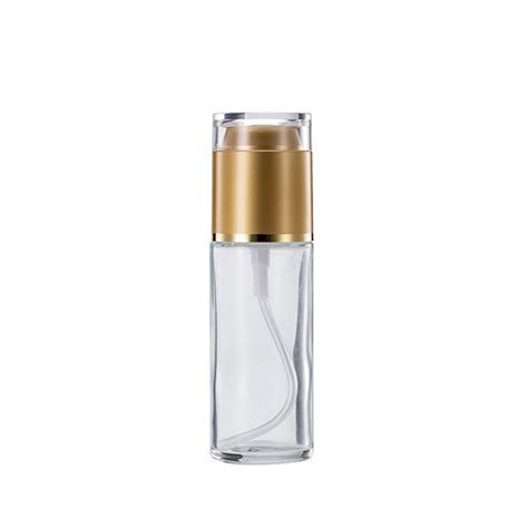 Fancy Cosmetic Packaging 60ml Round Empty Cosmetic Glass Lotion Bottles 