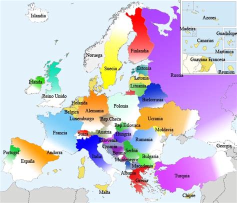 Mapa Escolar De Europa Actualizado