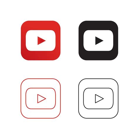 Youtube App Icon In Red And Black 3531249 Vector Art At Vecteezy