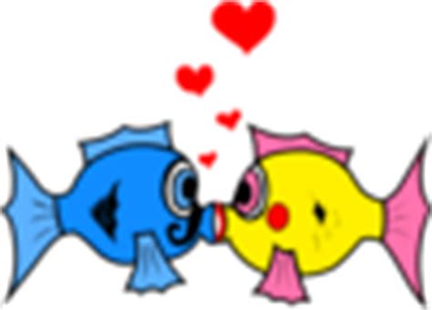 Download Kissing Fish With Hearts Clip Art at Clker.com - vector clip art online, royalty free & public ...