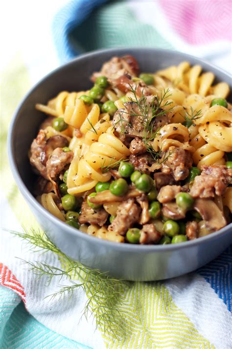 Fennel And Sausage Pasta In A Cream And White Wine Sauce