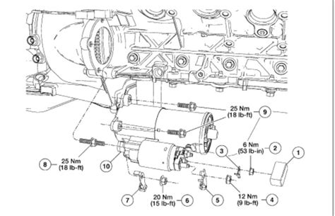 Disconnect the solenoid (s) terminal connector, if equipped with a starter mounted solenoid. 2000 Ford focus starter removal