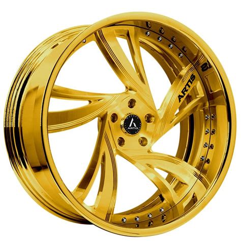 22 Staggered Artis Forged Wheels Kingston Gold Rims Atf093 8