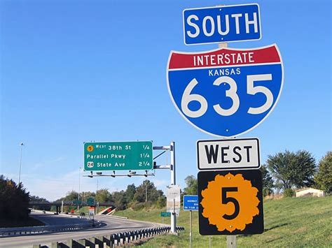 Kansas Interstate 635 And State Highway 5 Aaroads Shield Gallery
