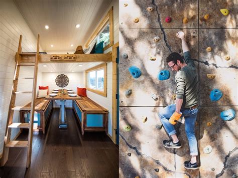 Bouldering Walls Cover This Tiny Home Built For Adventure Lovers