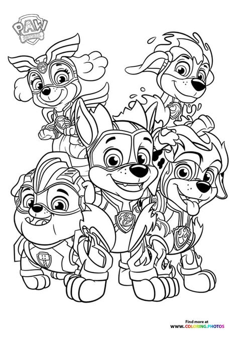 Paw Patrol Characters Coloring Pages For Kids