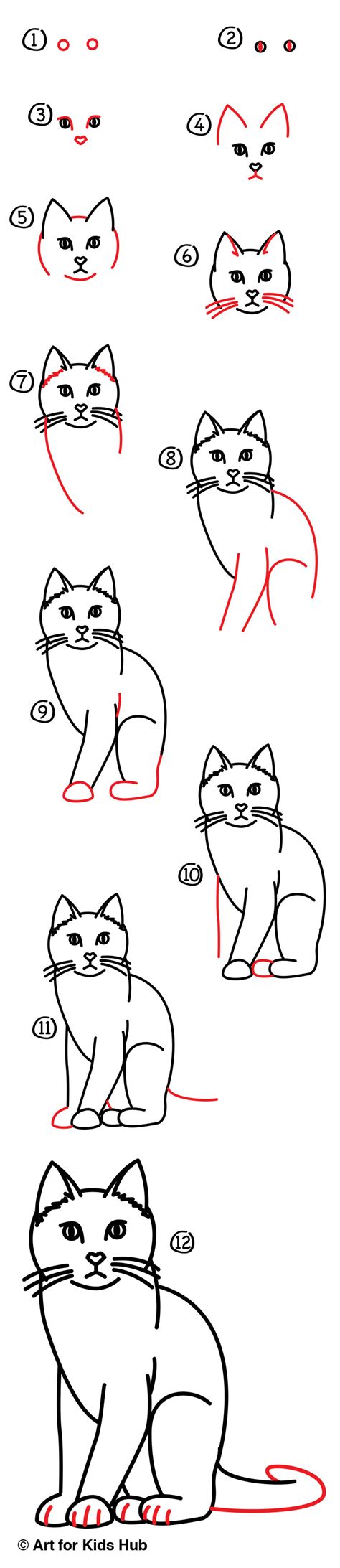 Art Hub For Kids How To Draw A Cat Warehouse Of Ideas
