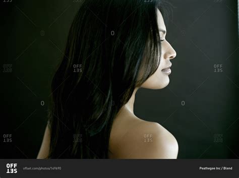 Nude Indian Woman Smiling Offset Stock Photo Offset