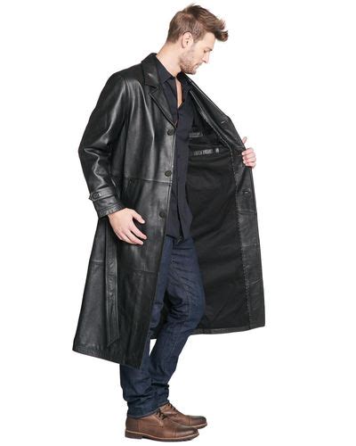 Wilsons Leather Oliver Belted Leather Trench Coat In Black For Men Lyst