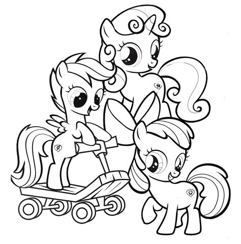 You can see them individually and in a group where they hug each other. Coloring Pages My Little Pony | My little pony coloring ...