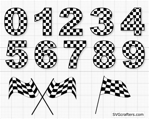 Paper Party And Kids Eps Silhouette Cricut Cut Files Checkered Flag Svg