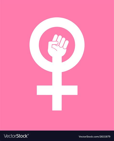 Symbol Feminist Female Strong Royalty Free Vector Image