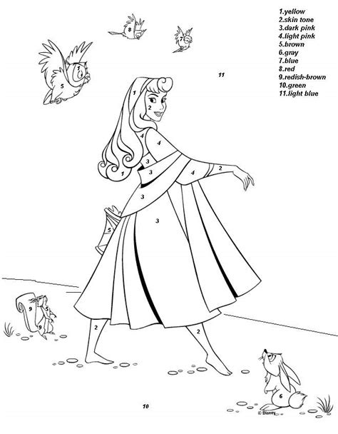 Disney Color By Numbers Coloring Pages At Free