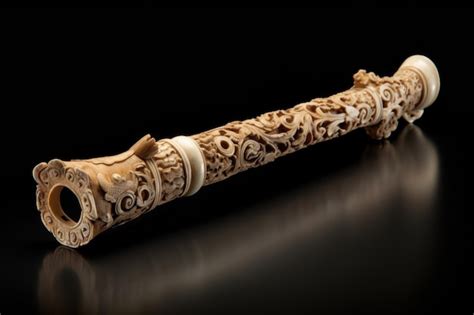 Premium Ai Image Ancient Wind Instrument Carved From Wood And Bone