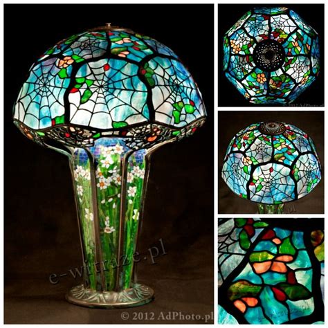 From sotheby's 1995 tiffany collection of john mecom jr. Louis Comfort Tiffany Studios New York Cobweb lamp ...