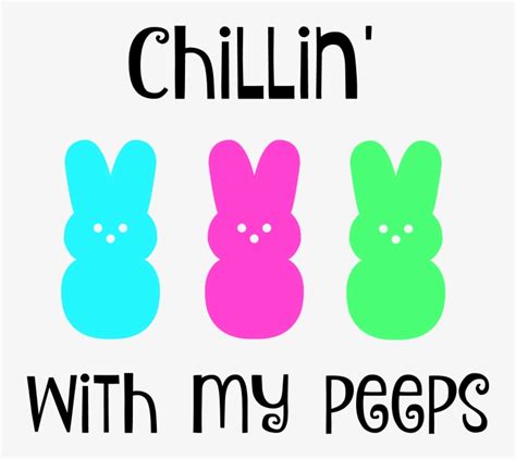 Chillin' With My Peeps Free Easter Svg Cut File From - Rabbit
