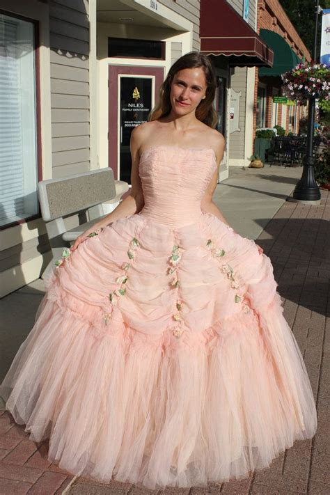 Reserved Vintage 1950s Pink Prom Dress By Rockinrobinsetsy On Etsy