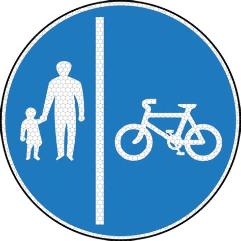Bicycle And Pedestrian Road Signs Left 957 Ssp Print Factory