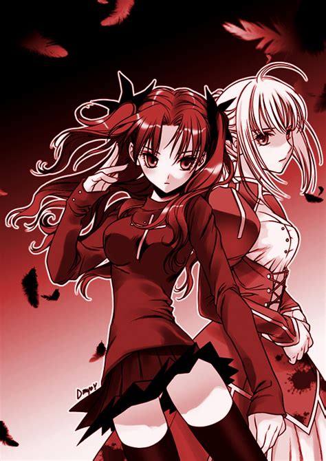 Safebooru 2girls Duplicate Fatestay Night Fate Series Monochrome Multiple Girls Red Saber